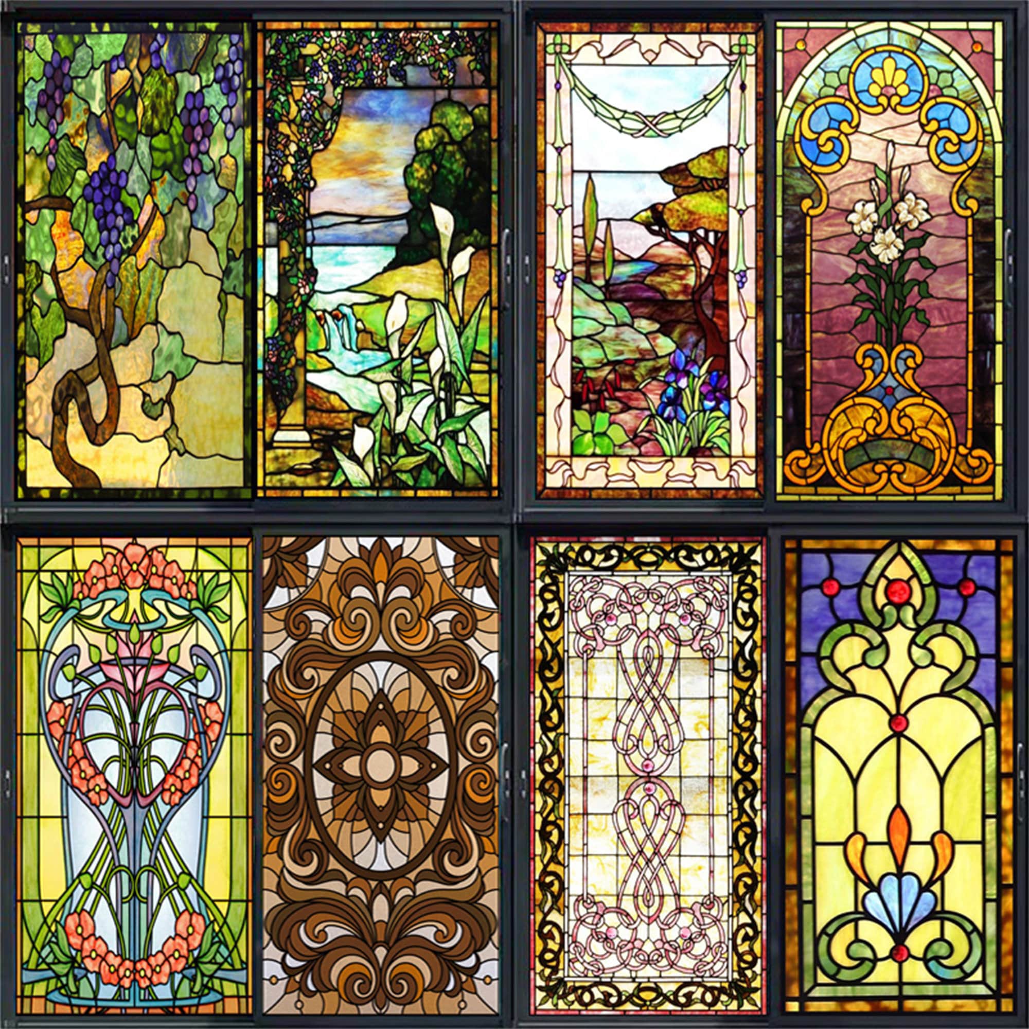 Window Film Frosted Stained Glass Films,customized Privacy Static