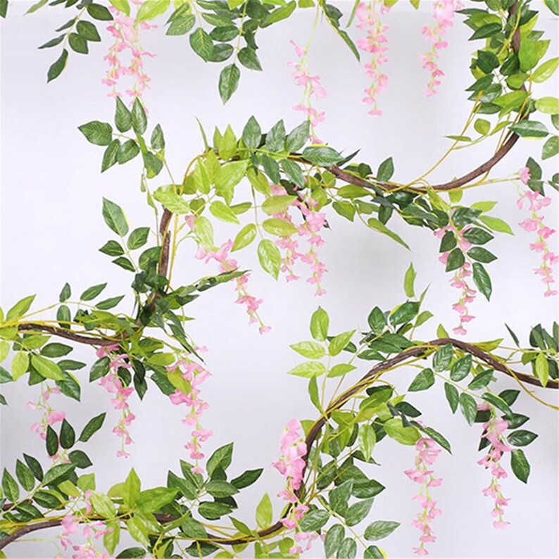 2M Wisteria Artificial Flowers Vine Garland Wedding Arch Etsy