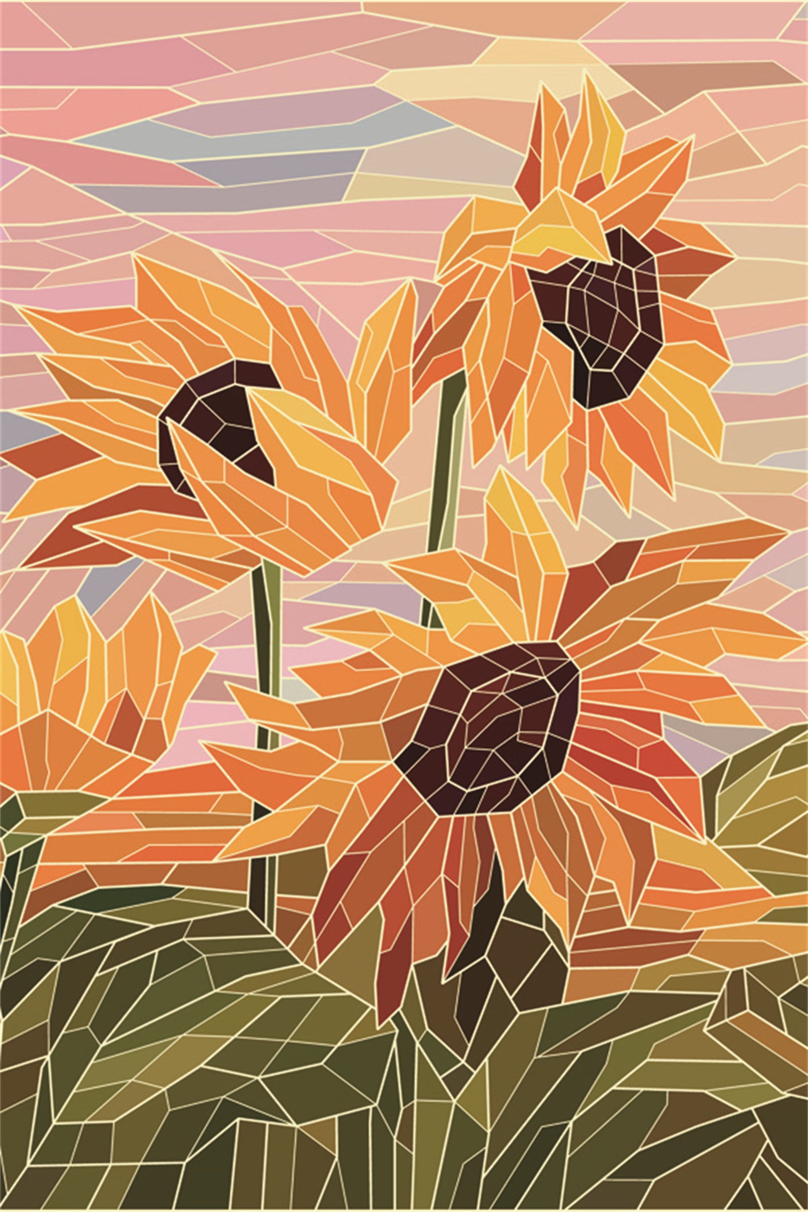 Window Film Stained Glass Stickerscustom Size Static Cling Etsy