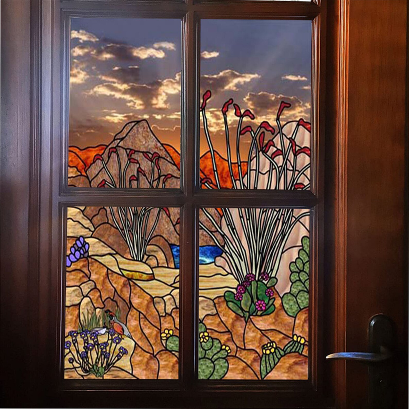Window Film Frosted Stained Glass Films Customized Static Cling Sticker ...