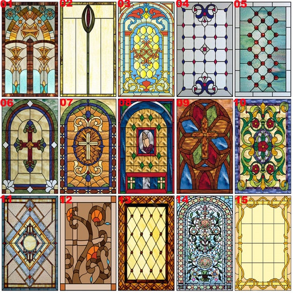Pellicole per finestre Pellicole per vetri colorati Adesivo statico  personalizzato in stile chiesa Cucina Bagno per la casa -  Italia