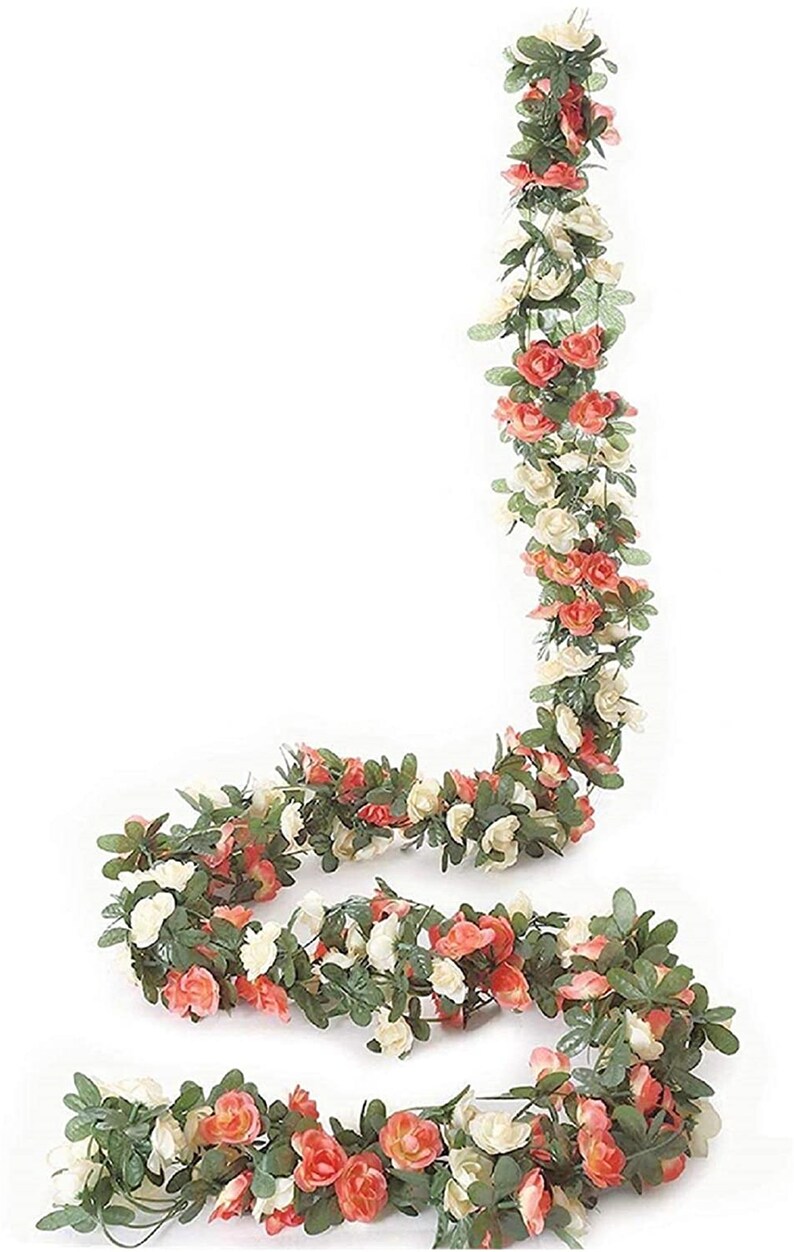 5 Pack 41 FT Fake Rose Vine Flowers Plants Artificial Flower Etsy