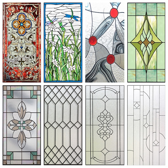 Customized Window Film Frosted Stained Glass Films Privacy Etsy