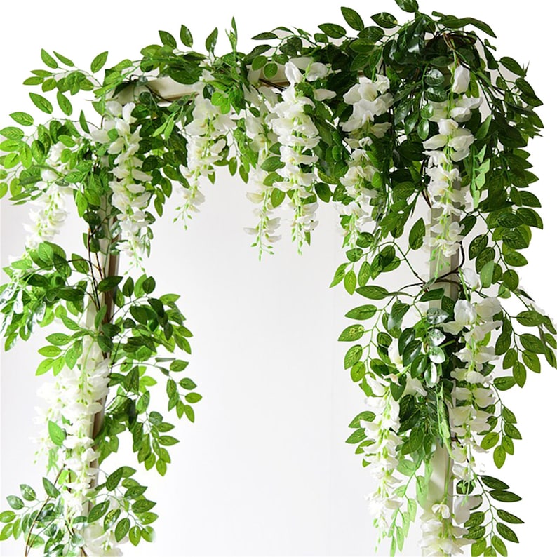 2M Wisteria Artificial Flowers Vine Garland Wedding Arch Etsy