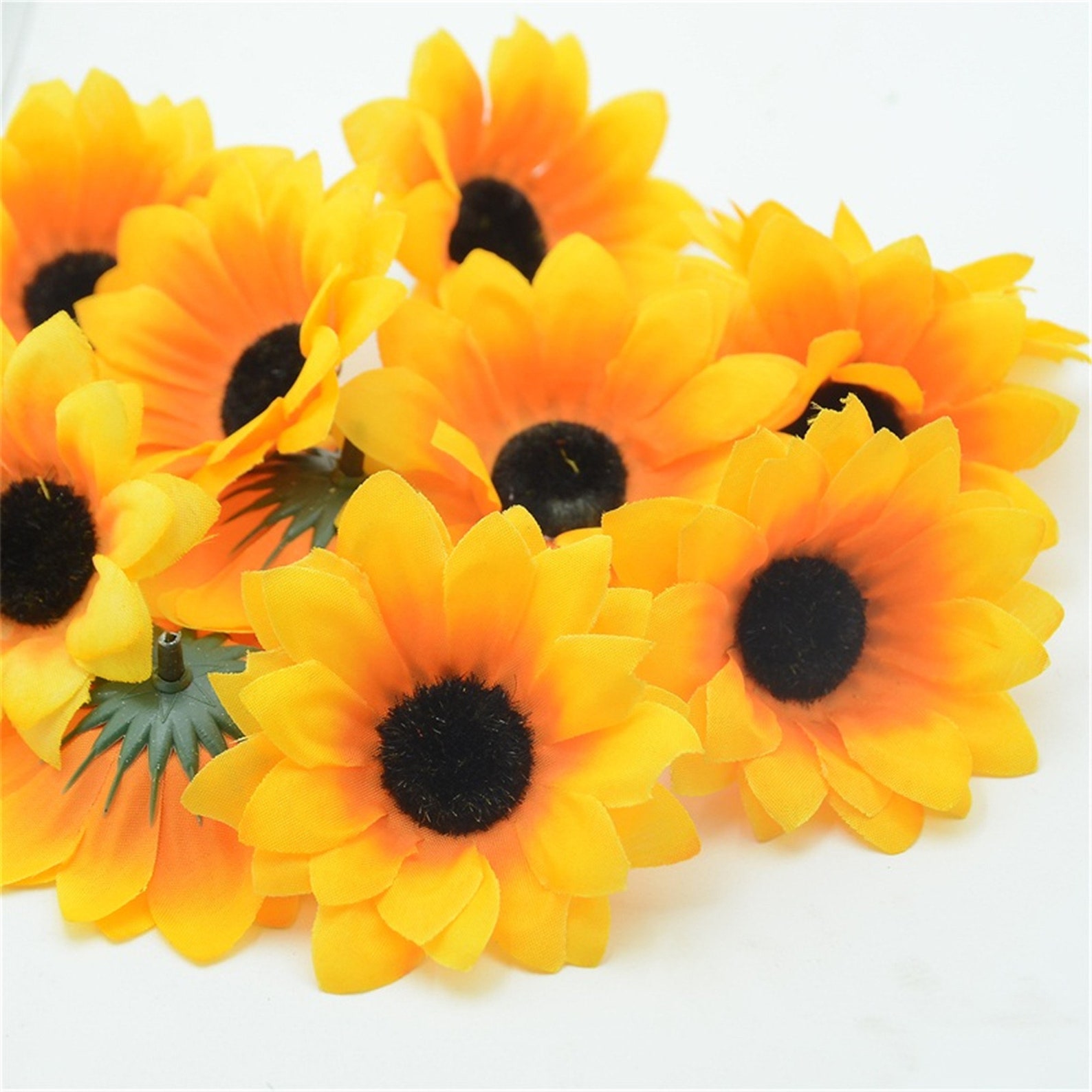 10PCS 7cm Large Silk Sunflower Artificial Flower Head For Etsy