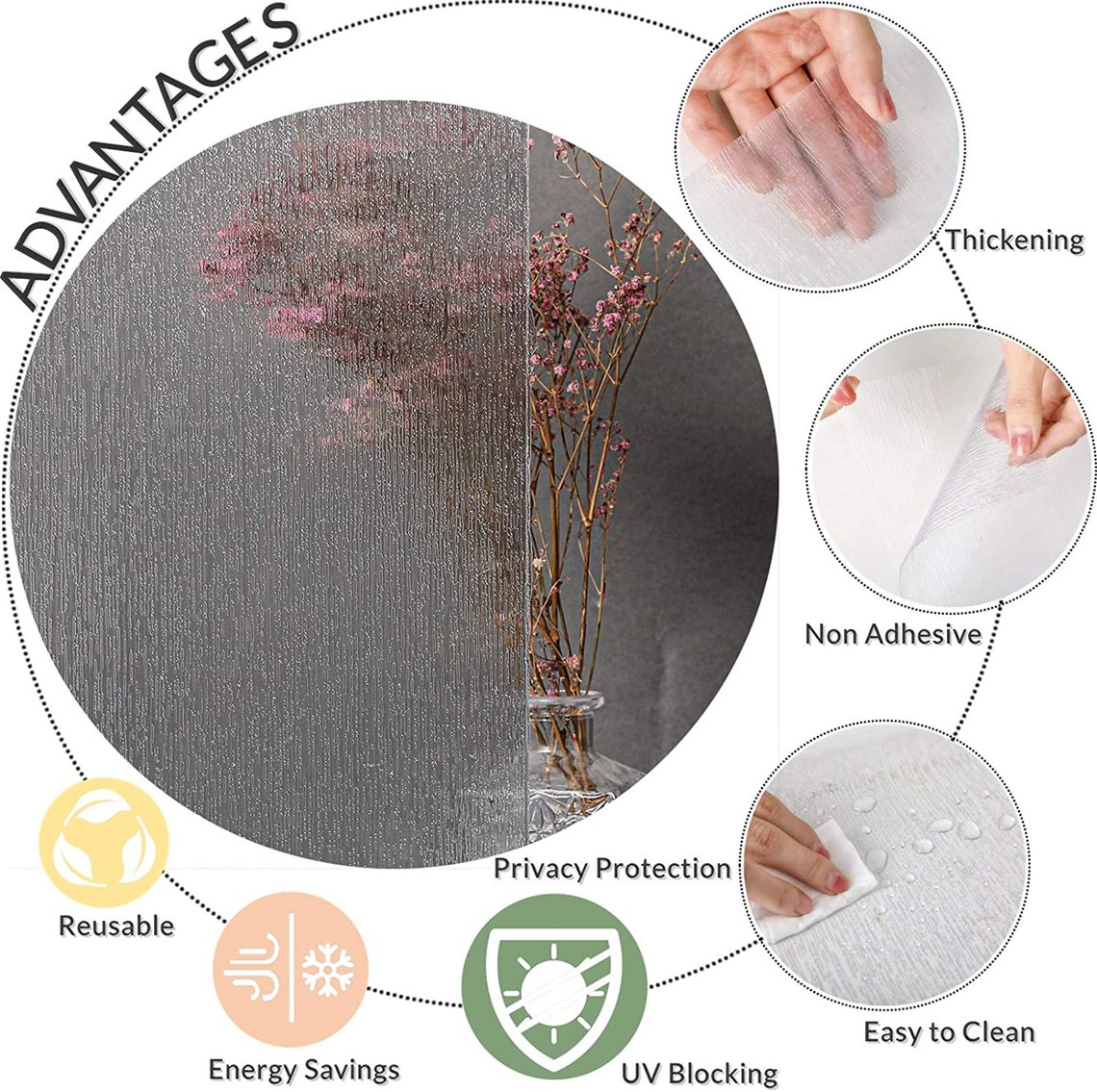 Rain Effect Decorative Window Film Stained Glass Vinyl Self Etsy