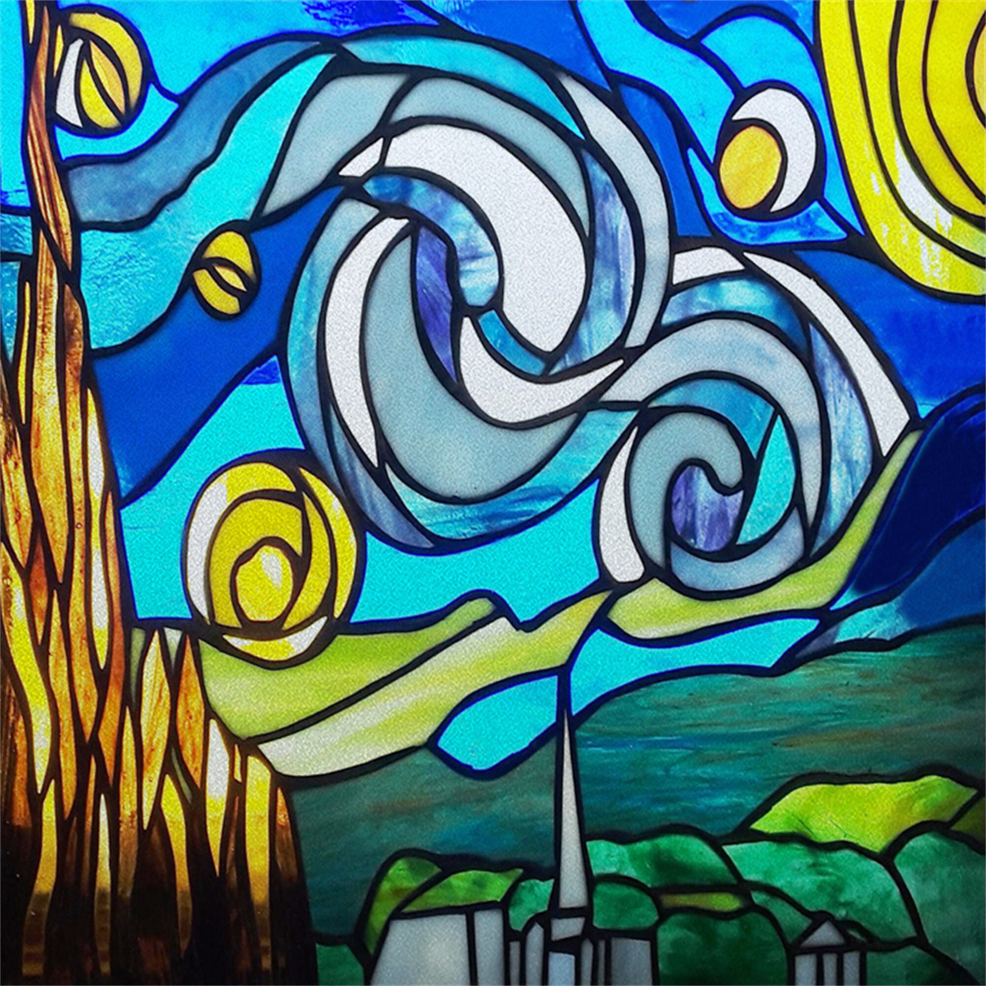 Custom Size Glass Filmslarge Selection of Landscape Painting Etsy Canada