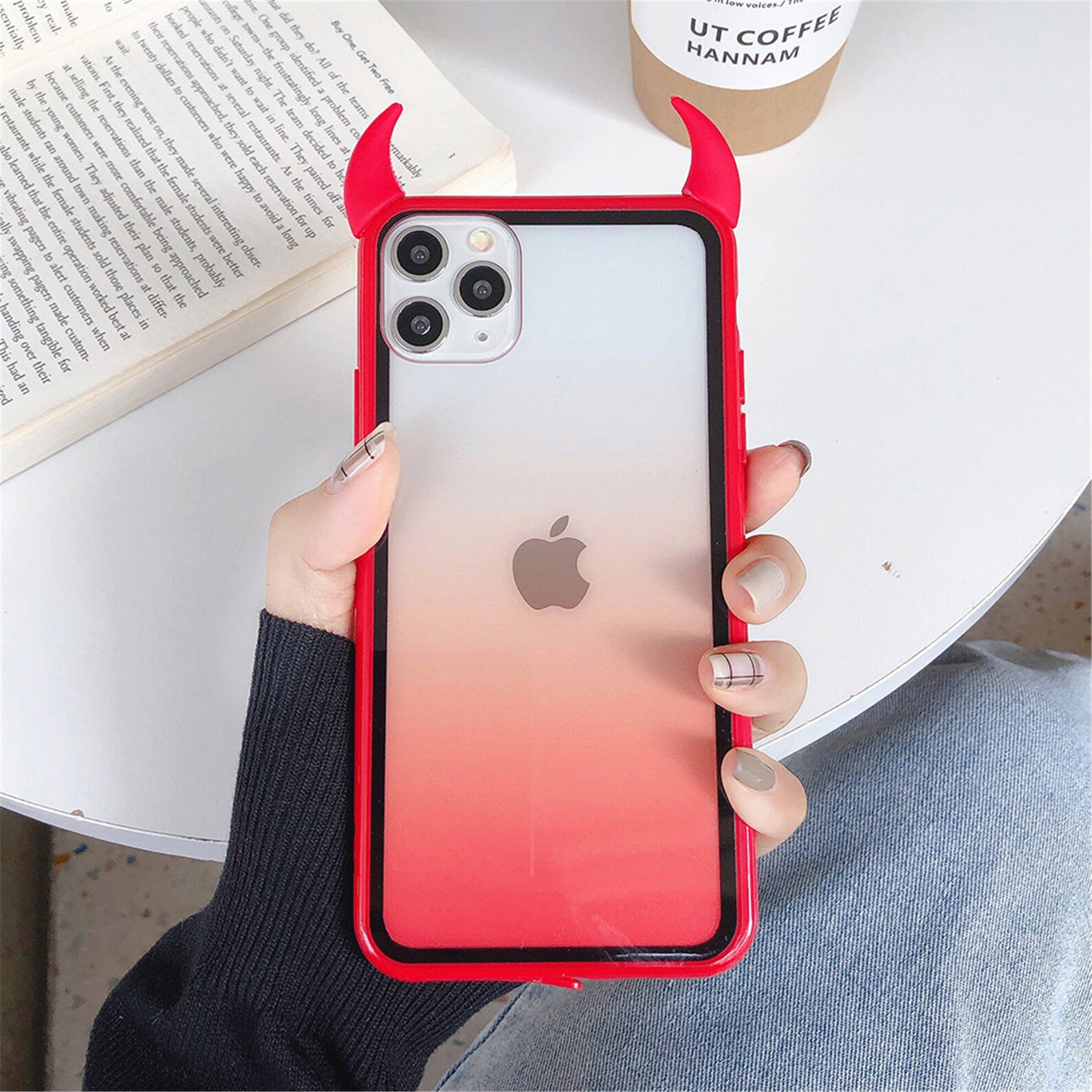 Gradient Rainbow Devil Horn Phone Case For iPhone 11 Pro Max Etsy