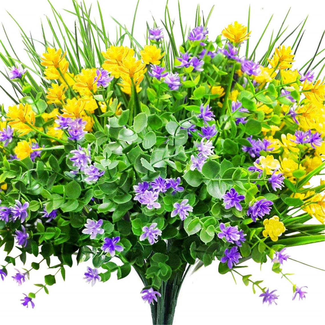 9Pcs Artificial Flowers Outdoor UV Resistant Shrubs Plants for Etsy