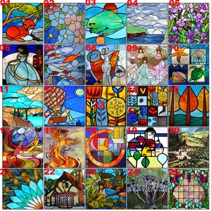 Custom Size Window Film Stained Glass Films Frosted Privacy Static Cling Door Stickers Kitchen Bathroom Skylight Decor