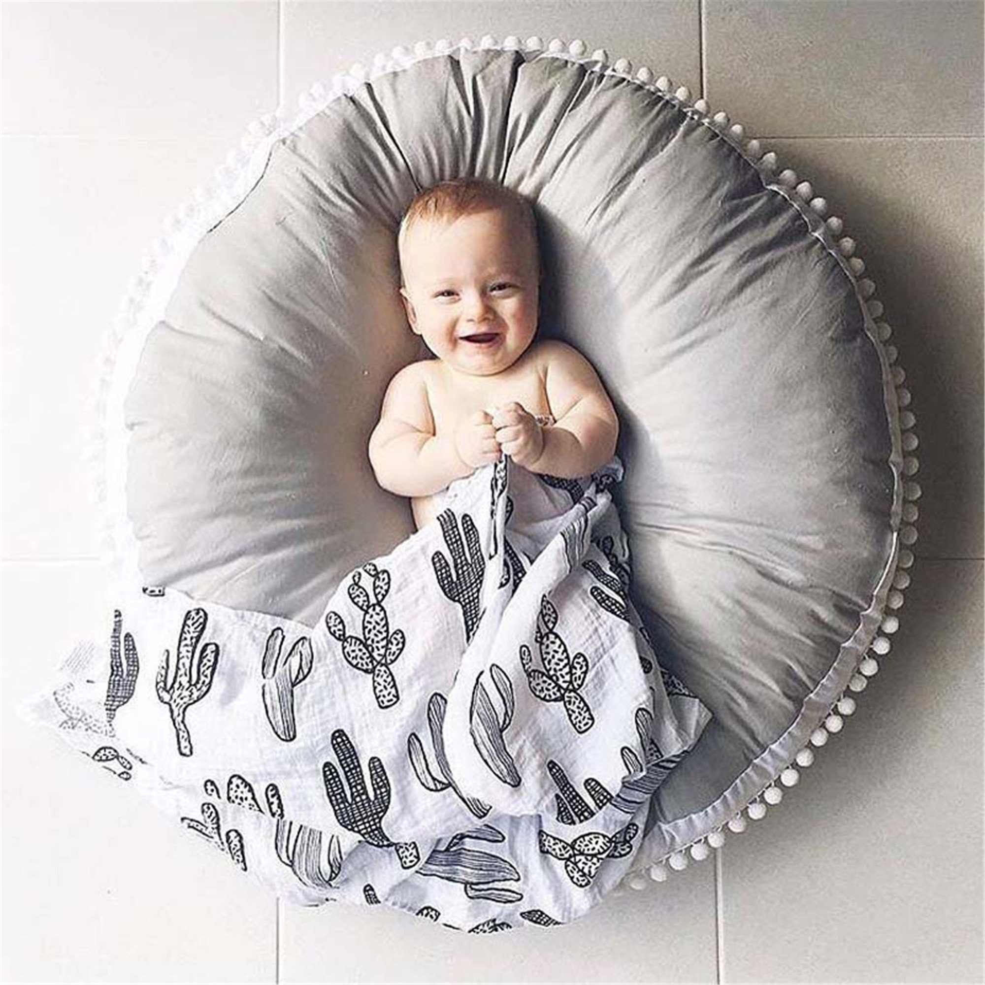 90CM Round Cushion Pad Home Decor Seat Cushion Kids Pillow Etsy