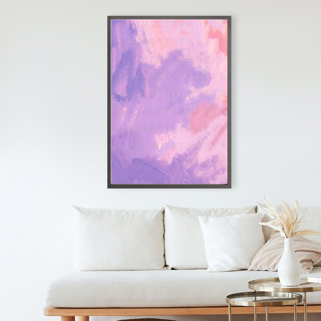 Purple and Pink Abstract Art Printable, Wall Art, Art Print, Instant
