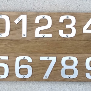 Modern Stainless Steel House Number (3&quot;, 7.5cm)