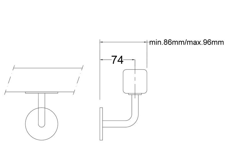 Modern Square Section SOLID OAK Handrail With Stainless Steel Etsy UK