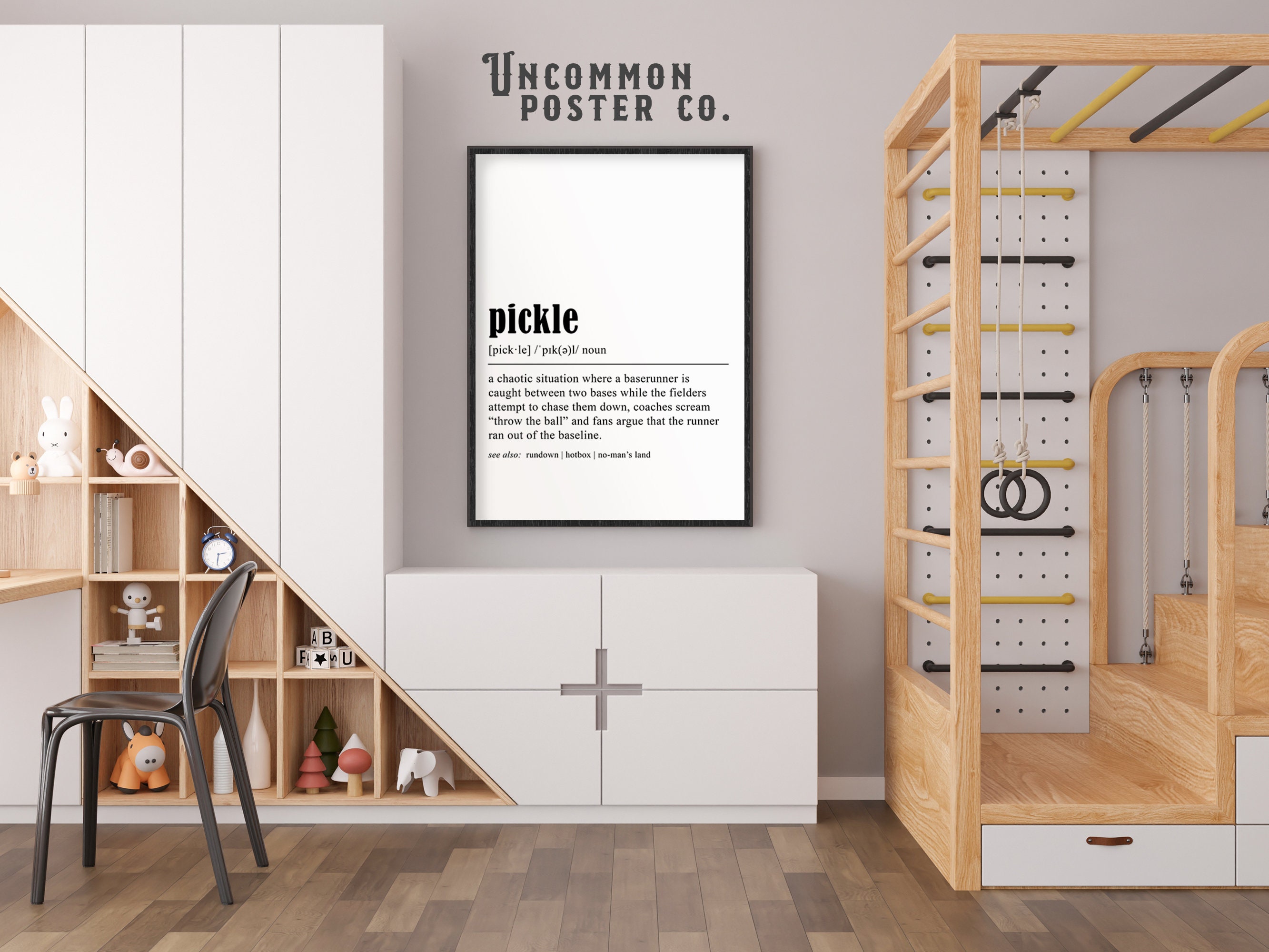 Baseball Pickle Definition PRINTABLE Wall Art Sports Decor Fun Decor