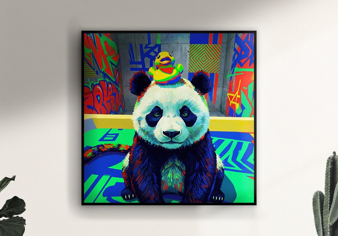 Vibrant Panda Street Art – Graffiti Style Animal Digital Download - Etsy