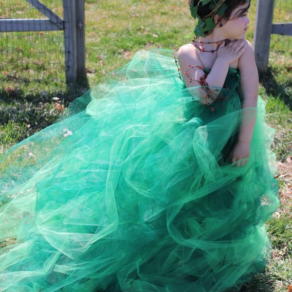 Custom Dancing with Fairies - "The Green Fiary " tutu dress, skirt, dress, Princess, flower, costume, photo prop, Girls, toddler, absinth