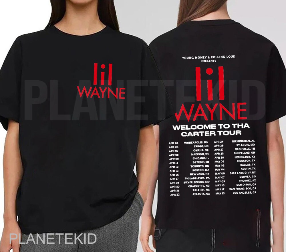 2sides Lil Wayne welcome to tha carter tour 2023 Shirt, Lil wayne rapper shirt