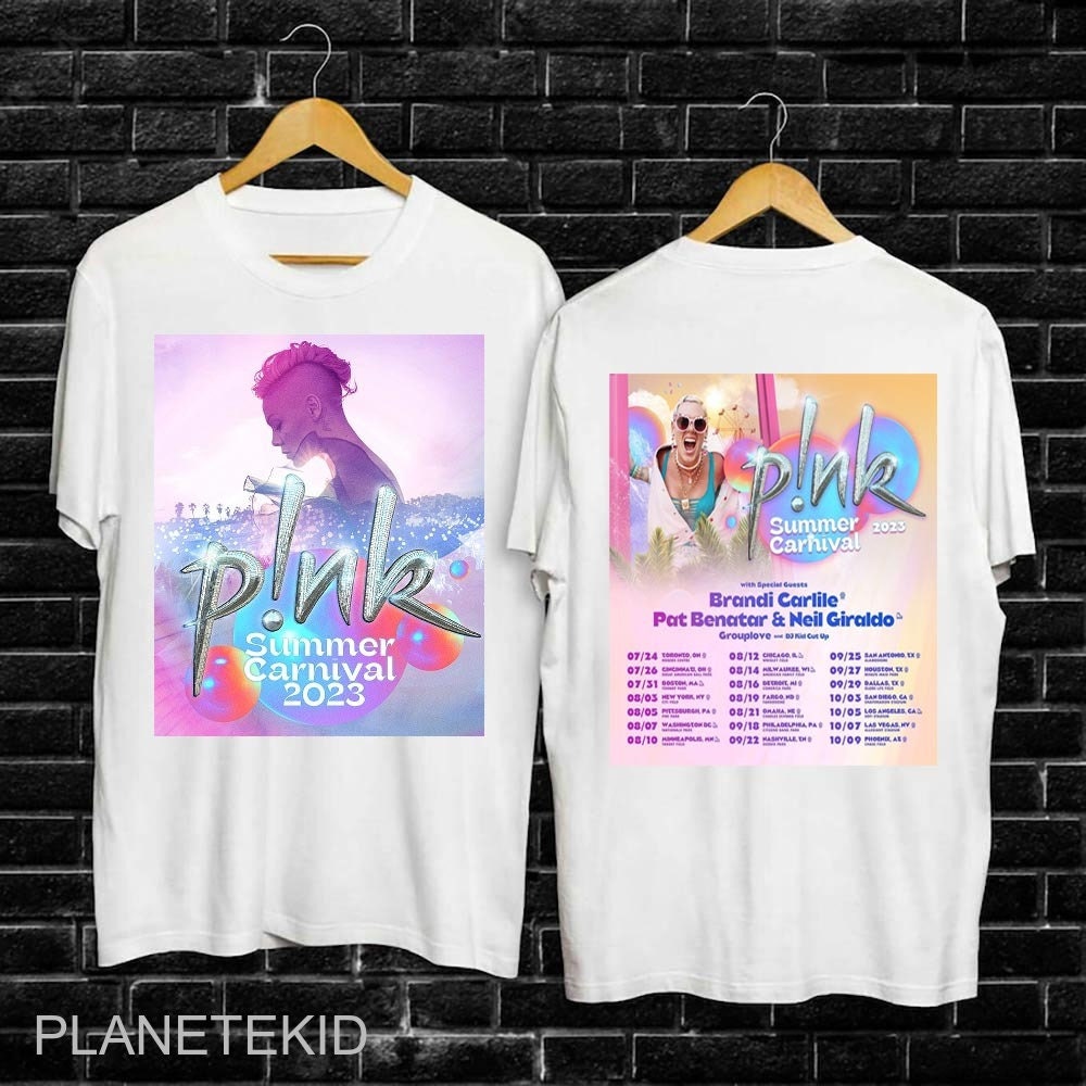 Discover P!nk Summer Carival 2023 Merch P!nk Ticket 2023 Double Sided Shirt