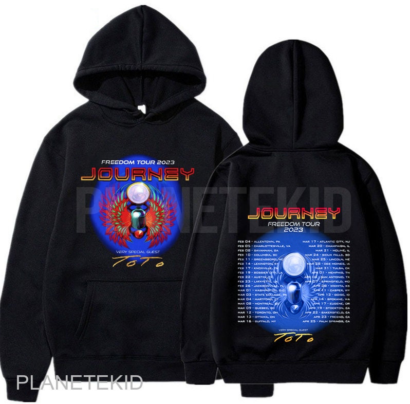 Discover Journey Freedom Tour 2023 Tee, Journey 50th Anniversary, Journey Tour 2023, Journey Concert Double Sided Hoodie