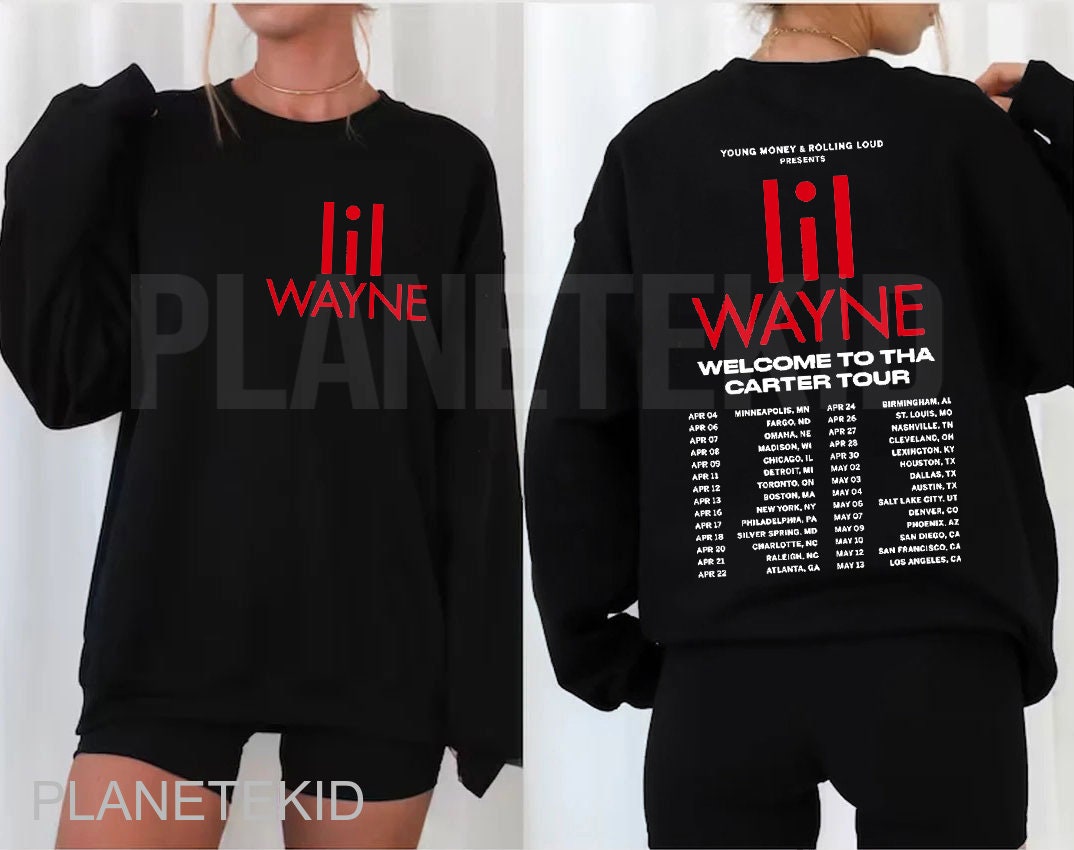 2sides Lil Wayne welcome to tha carter tour 2023 Shirt, Lil wayne rapper shirt