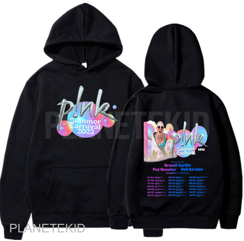 Discover Pink Summer Carnival Tour Shirt, 2023 Tour Double Sided Hoodie