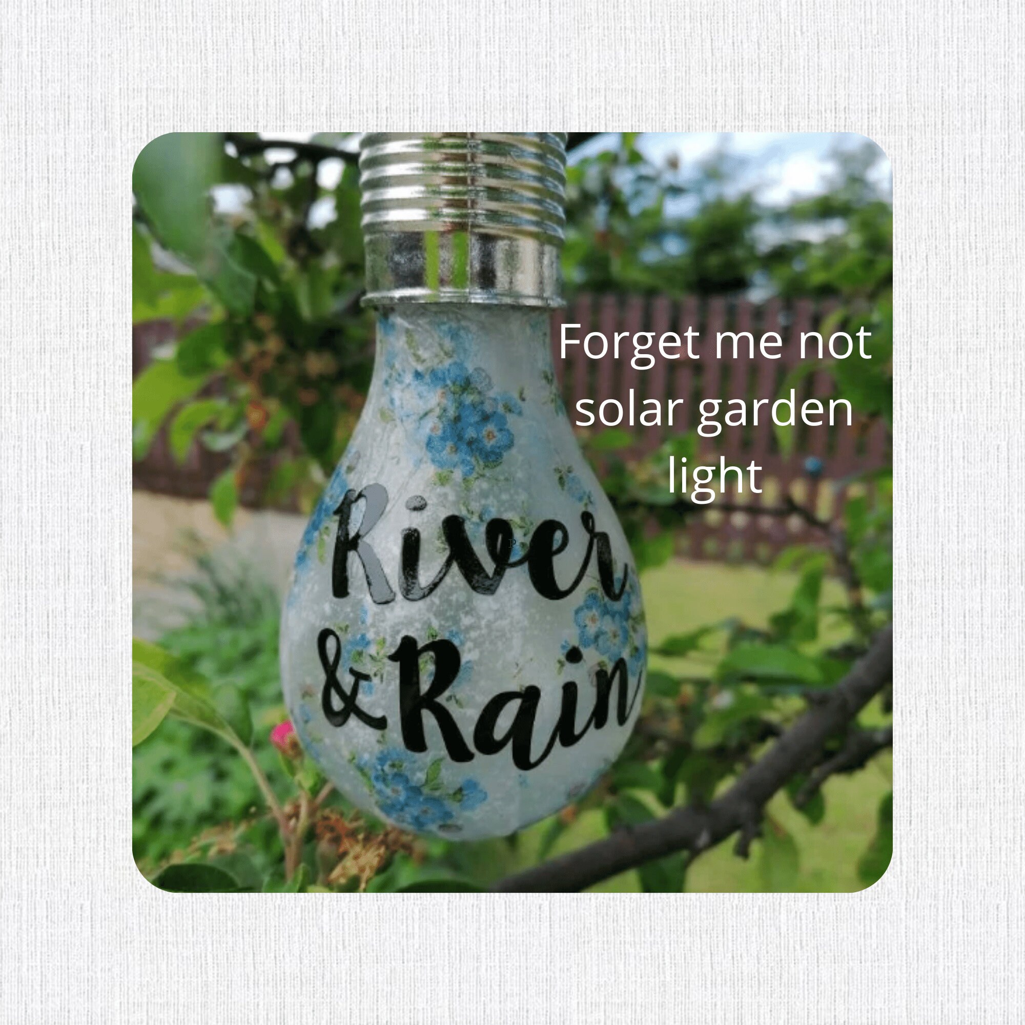 Forget Me Not Lamp Cemetery Solar Memorial Lights Pet Memorial