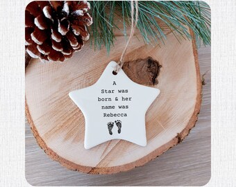 Personalised Stillbirth Remembrance Ornament for Baby Loss Sympathy Gift in Loving Memory Baby Ornament for Stillborn Memorial Keepsake Idea