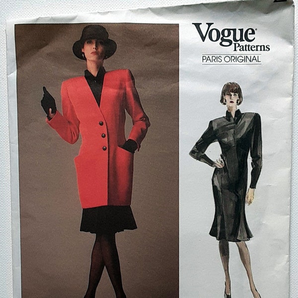 Vogue 1948 (sz 8, yr 1987) Christian Dior dress and jacket Designer UNCUT Sewing Pattern