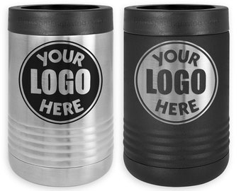 Custom Laser Engraved Beverage Holder | Company Logo on Insulated Colster | Polar Camel Stainless Steel Can and Bottle Holder Gift for Dad