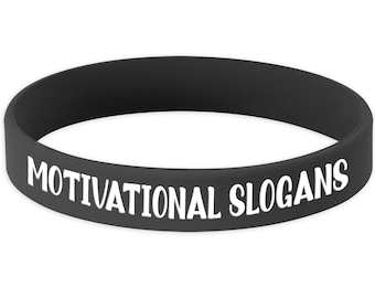 Custom Fitness Wristbands - Personalized Motivational Slogans Silicone Rubber Bracelet - Promote, Advocate, Motivate