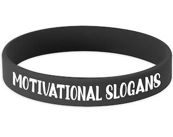 Custom Fitness Wristbands | Personalized Motivational Slogans Silicone Rubber Bracelet | Promote, Advocate, Motivate