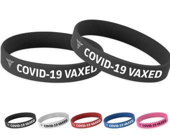 Medical Alert ID | COVID-19 Vaxed Silicone Wristband | Medical ID Bracelets for Men, Women, and Children