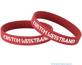 Custom Rubber Wristband | Personalized Laser Engraved Bracelets for Men, Women, and Children