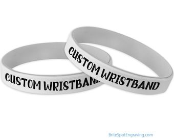Laser Engraved Wristband - Custom Personalized Silicone Wristbands and Bracelets for your Cause or Event