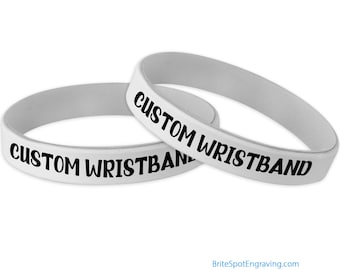 Laser Engraved Wristband | Custom Personalized Silicone Wristbands and Bracelets for your Cause or Event