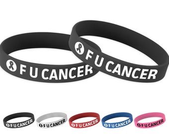 F U Cancer Wristband | Support and Encouragement Silicone Bracelet