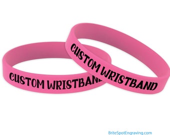 Personalized Rubber Wristband | Custom Laser Engraved Silicone Sports Bracelets for Men, Women, and Children