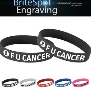 F U Cancer Wristband | Support and Encouragement Silicone Bracelet