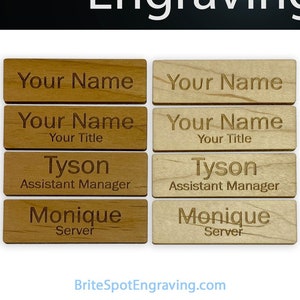 Placa de madera personalizada grabada con láser / Aliso o arce