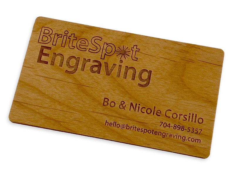 Wooden Business Cards Custom Laser Engraved Wooden Business Cards Personalized Calling Cards image 6