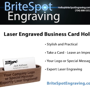 Cartão de visita personalizado e porta-caneta | Porta-cartões telefônicos de madeira de nogueira gravado a laser personalizado | Gravado a laser com seu nome ou logotipo da empresa