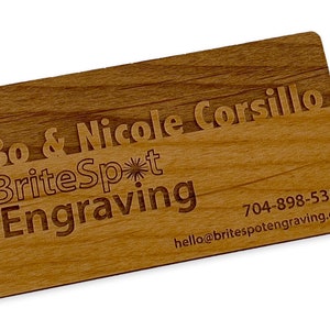 Wooden Business Cards Custom Laser Engraved Wooden Business Cards Personalized Calling Cards image 8