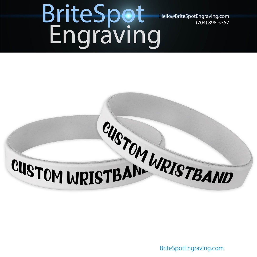 Laser Engraved Wristband Custom Personalized Silicone Wristbands and