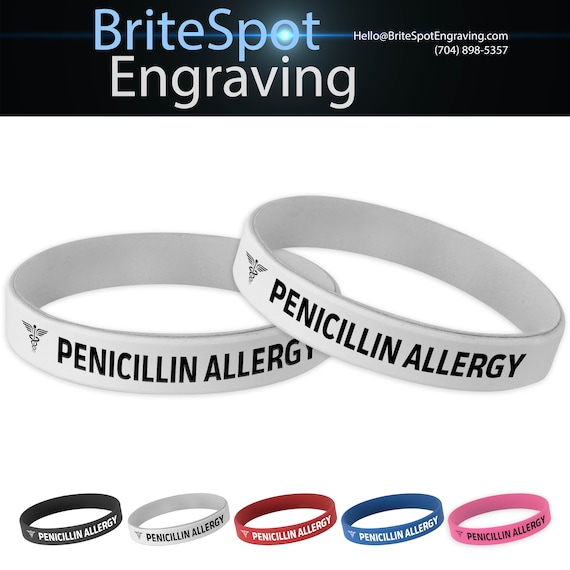 Penicillina Allergia Medico Braccialetto IN Silicone Regalo - Foto 9