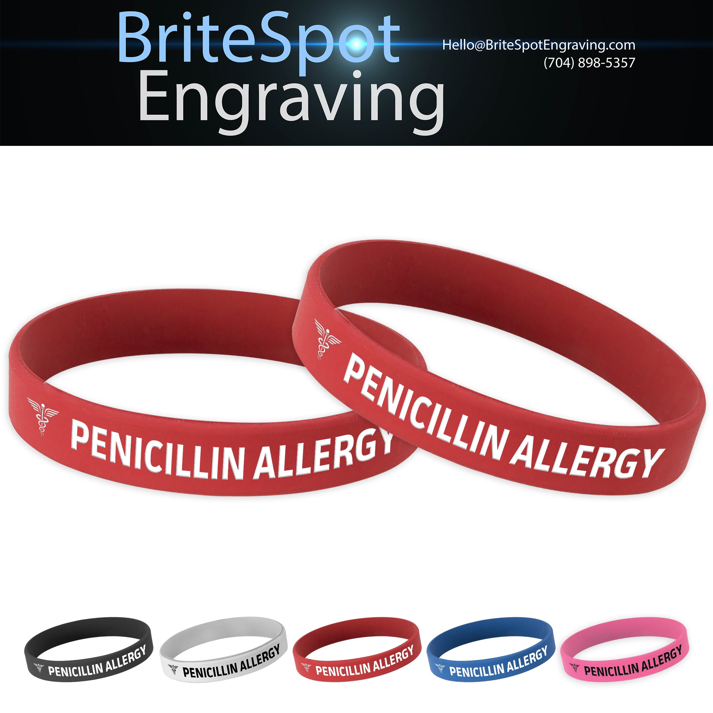 Penicillin Allergy Medical Bracelet ID Alert Wristband Allergic to PCN  Medic Silicone Band Men Women Hidden Message Jewelry Jewellery UK - Etsy