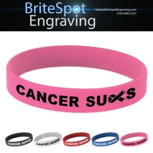 Pulsera de silicona "El cáncer apesta" / Pulsera con lazo de concientización