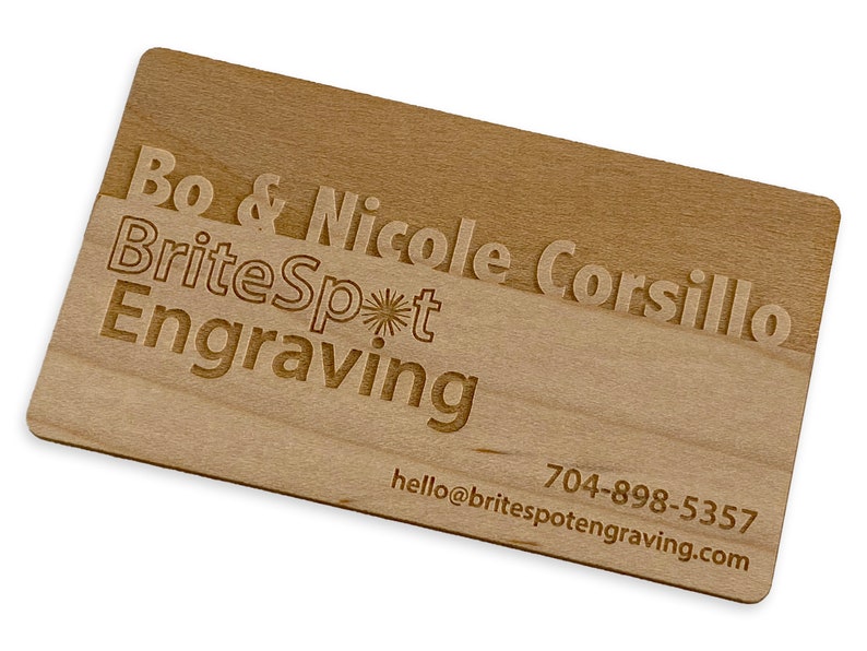 Wooden Business Cards Custom Laser Engraved Wooden Business Cards Personalized Calling Cards image 7