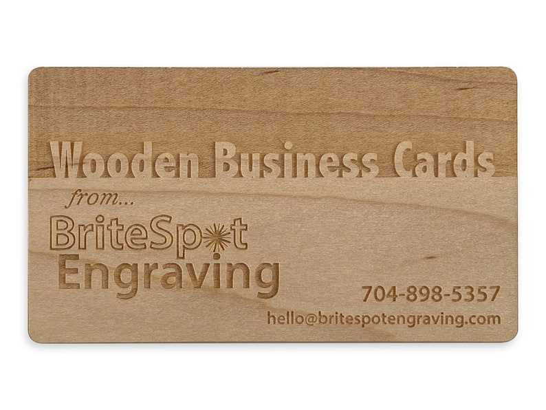 Wooden Business Cards Custom Laser Engraved Wooden Business Cards Personalized Calling Cards image 2