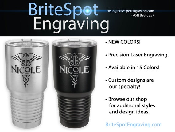 10 Oz-laser Engraved Personalization on a Yeti Tumbler, Custom